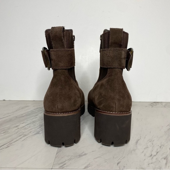 Blondo Dahlia Brown Suede Buckle Bootie 11M - Picture 3 of 14